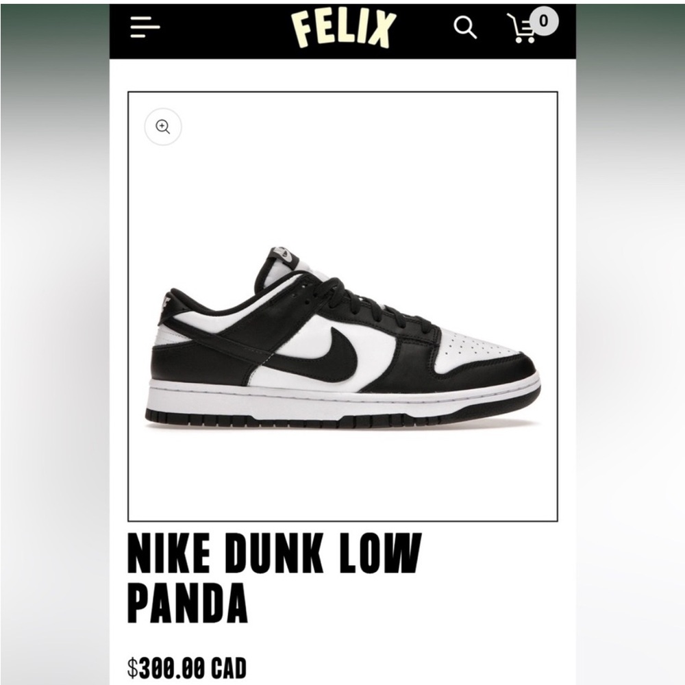 Nike Dunk Low Panda •Classic Black and White - Picture 3 of 3